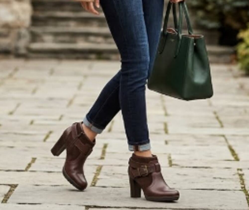 Clarks Artisan Lida Dallas Brown Ankle Boots sz 8.5